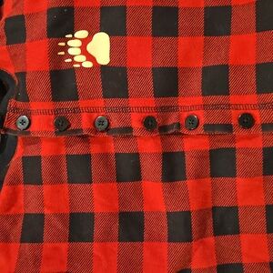 Lazy One Red and Black Plaid Onesie